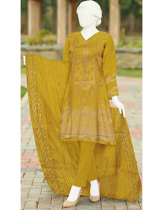 3-Piece Embroidered Lawn Suit