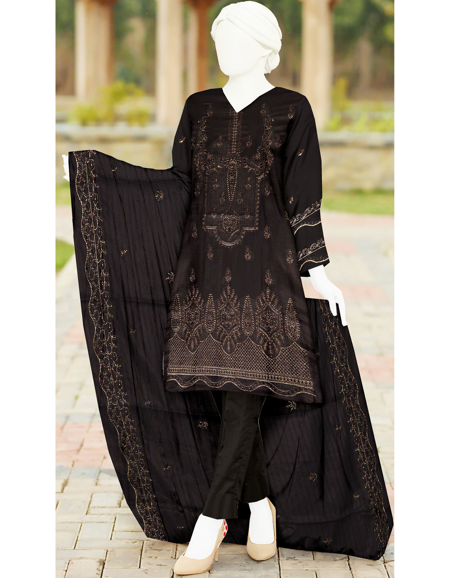 3-Piece Embroidered Lawn Suit