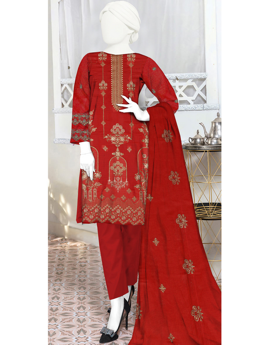 3-Piece Embroidered Lawn Suit