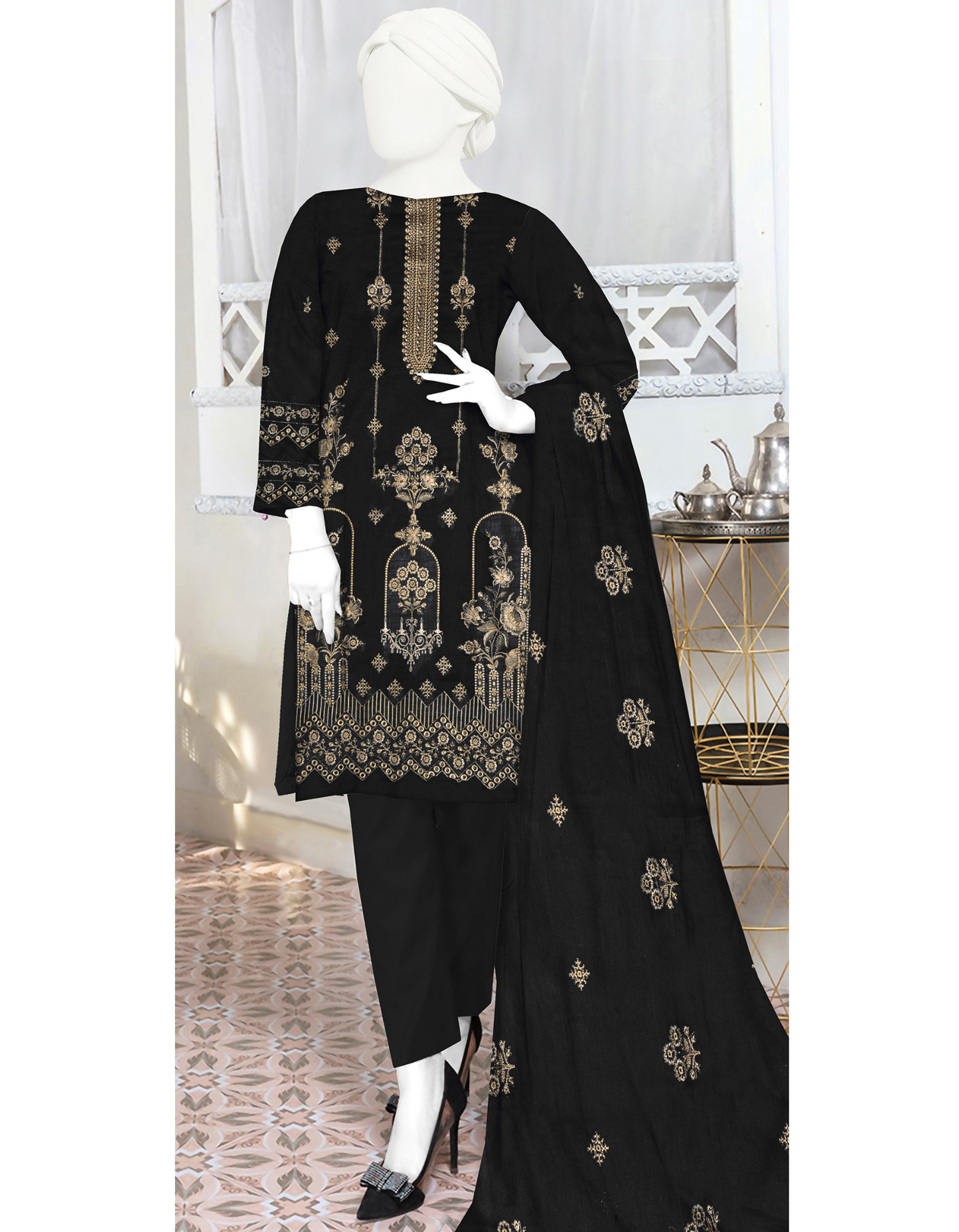 3-Piece Embroidered Lawn Suit