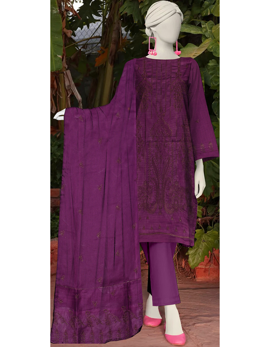 3-Piece Embroidered Lawn Suit