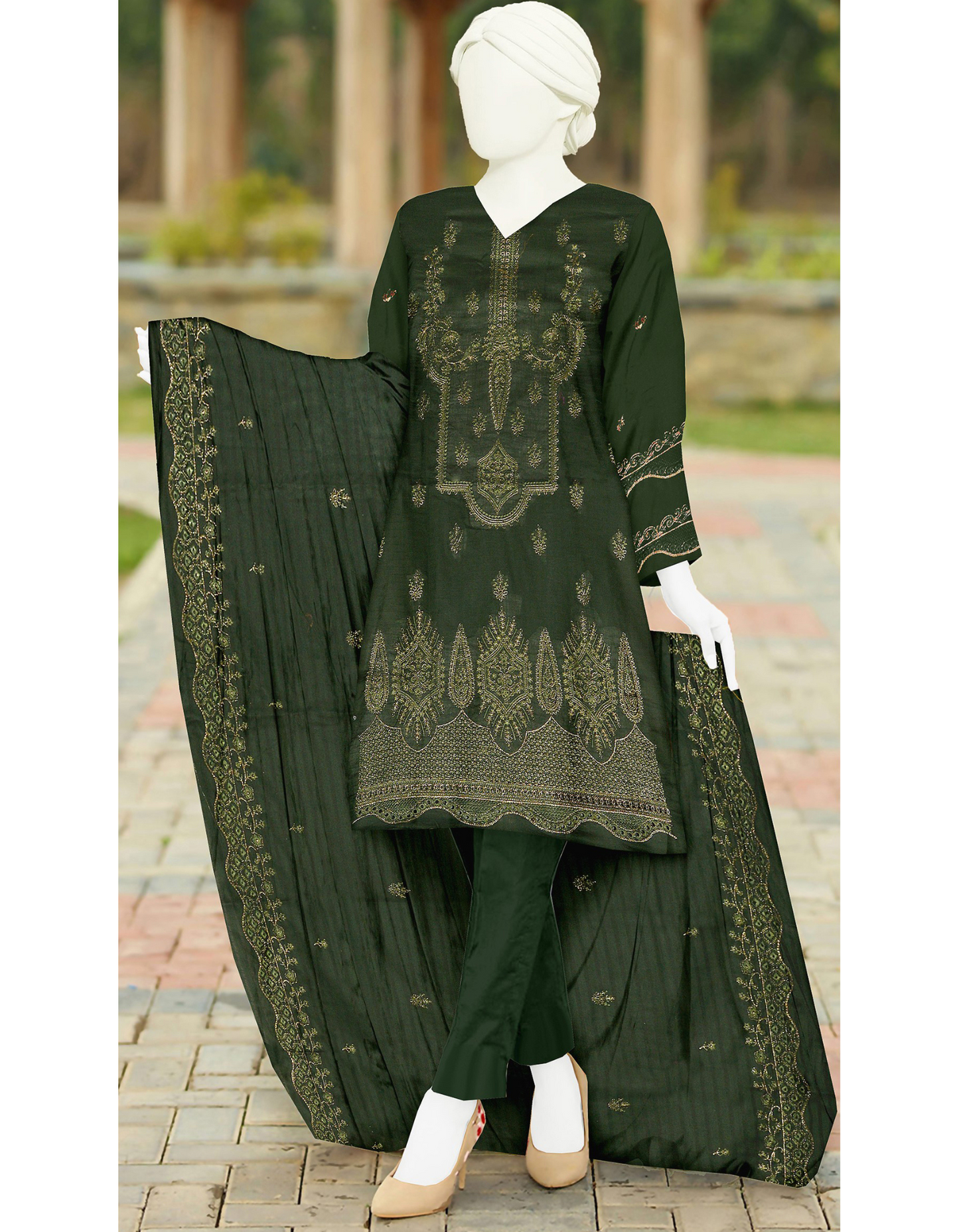 3-Piece Embroidered Lawn Suit