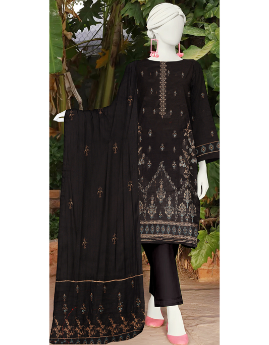 3-Piece Embroidered Lawn Suit