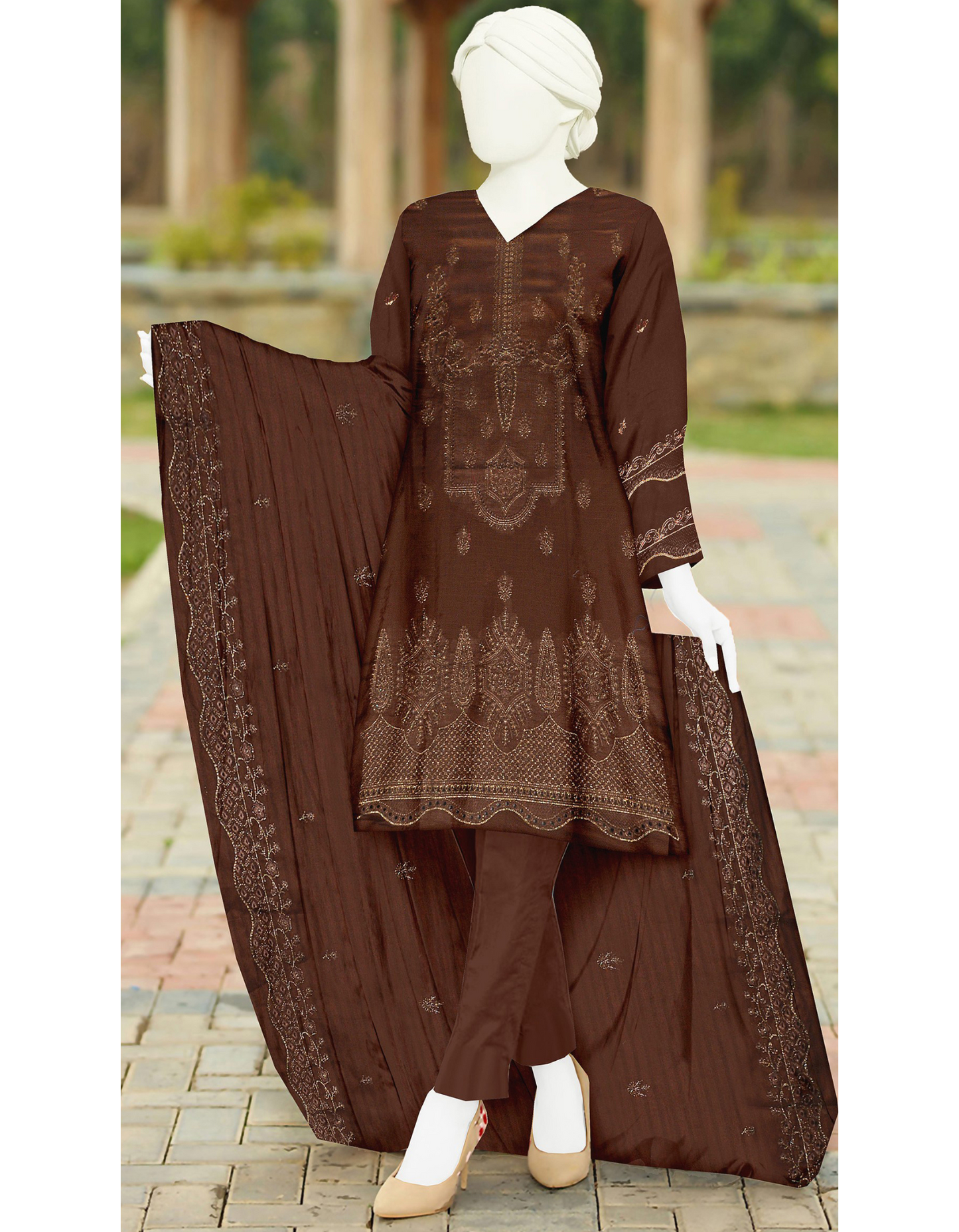 3-Piece Embroidered Lawn Suit